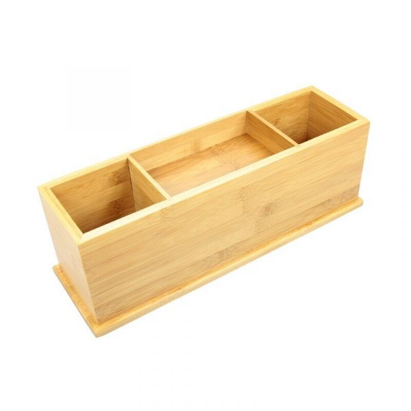 Hộp đựng đồ dùng để bàn bằng gỗ