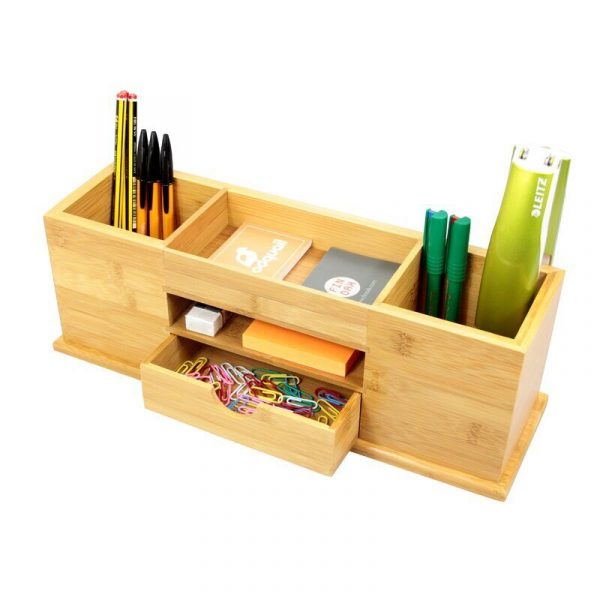 Hộp đựng đồ dùng để bàn bằng gỗ