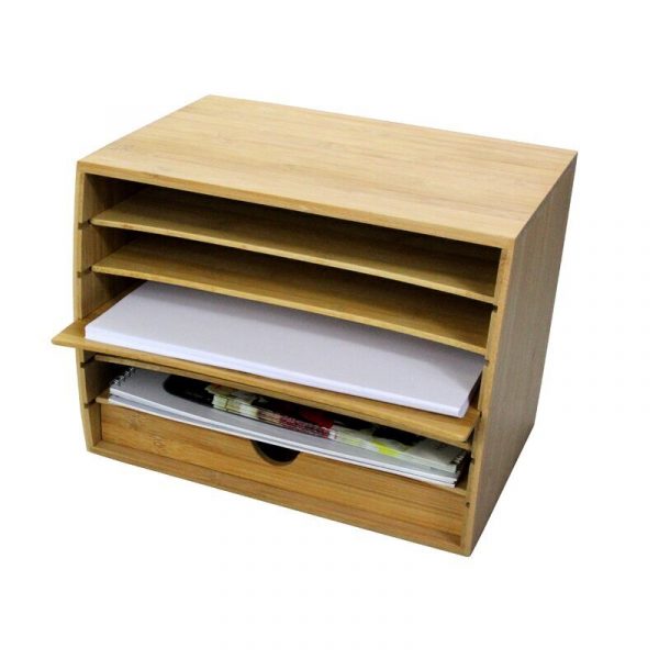 Hộp đựng đồ dùng để bàn bằng gỗ