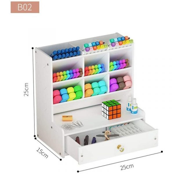 Hộp đựng đồ dùng để bàn bằng gỗ