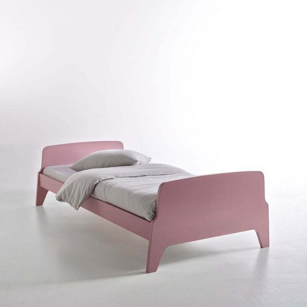 Giường trẻ em 1m4 màu hồng.