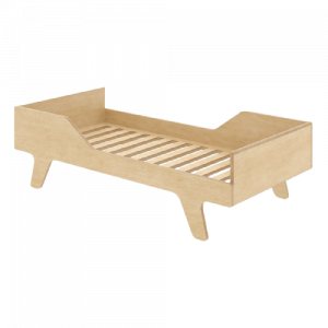 Giường ngủ cho bé sơ sinh vân gỗ.