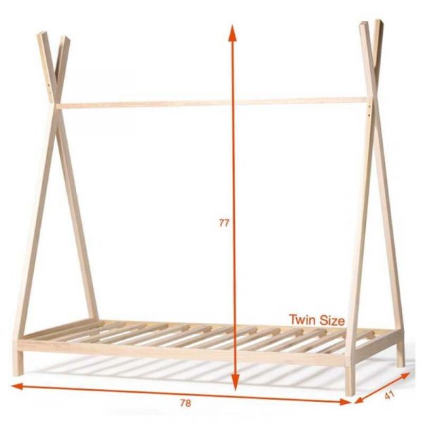 Giường ngủ trẻ em bằng gỗ số liệu.