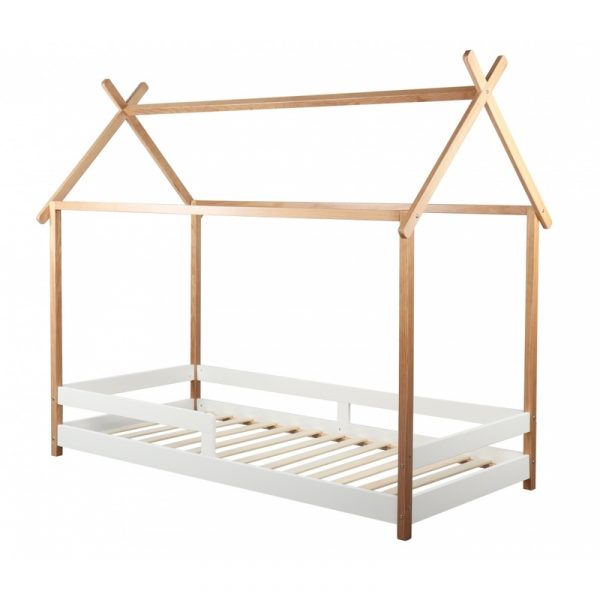 Giường nôi cũi em bé khung gỗ.