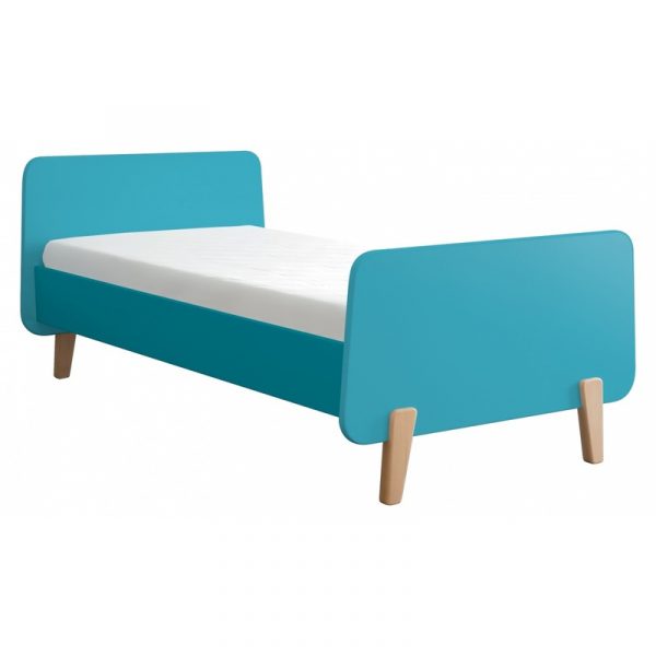 Giường ngủ đơn cho bé màu xanh.