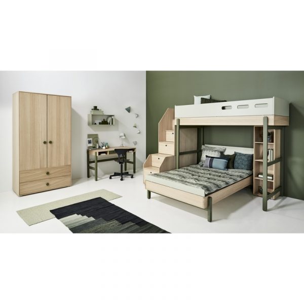 Mẫu giường đơn cho bé trai phối cảnh.