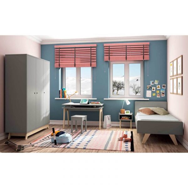 Giường đơn cho bé trai phối cảnh.