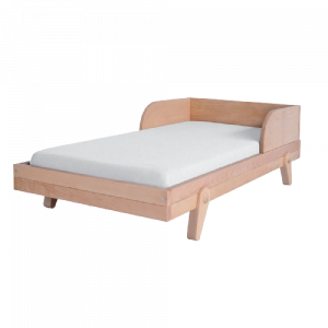 Giường đơn cho trẻ em vân gỗ.